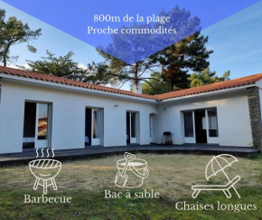 Maison tout confort avec jardin, à 1km de la plage